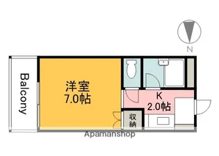 広島県広島市西区三篠町2丁目【マンション】の間取り