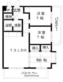 パラシオン舟入【3階】の間取り