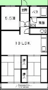 広島県広島市西区古江西町【マンション】の間取り