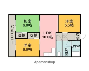 広島県広島市西区古江西町【マンション】の間取り