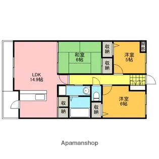 広島県広島市安佐南区相田1丁目【マンション】の間取り
