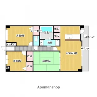 広島県広島市安佐南区相田1丁目【マンション】の間取り