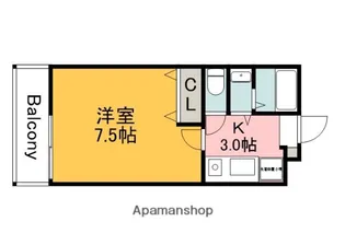 広島県広島市東区牛田東2丁目【アパート】の間取り
