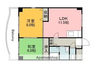 広島県広島市安佐南区西原1丁目【マンション】の間取り