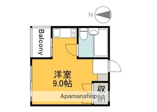 広島県広島市中区住吉町【マンション】の間取り