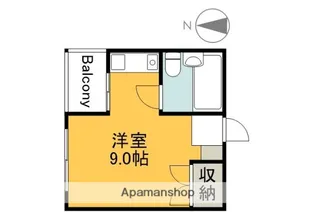 広島県広島市中区住吉町【マンション】の間取り