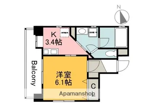 Sunsquare堺町【4階】の間取り