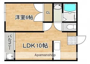 広島県広島市安佐北区亀山4丁目【アパート】の間取り