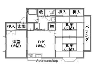 広島県広島市安佐南区東原3丁目【アパート】の間取り