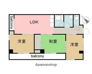 広島県広島市佐伯区旭園【マンション】の間取り