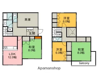 広島県広島市西区井口台2丁目【一戸建】の間取り