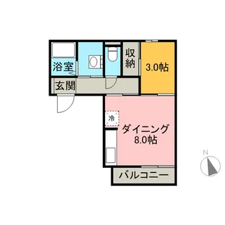 コスモ五日市【2階】の間取り