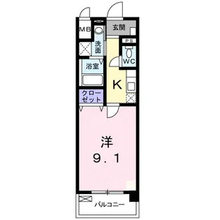 1Kの間取り画像