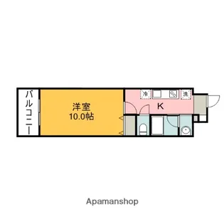 広島県広島市中区河原町【マンション】の間取り