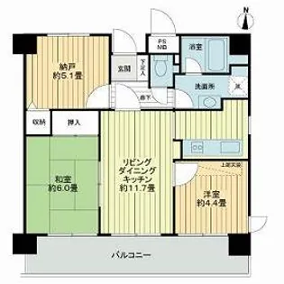 ライオンズマンション舟入中町【7階】の間取り