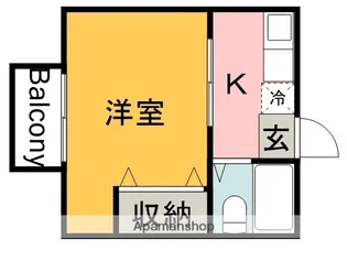 広島県安芸郡府中町本町1丁目【アパート】の間取り