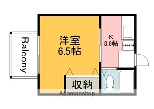 広島県安芸郡府中町本町1丁目【アパート】の間取り