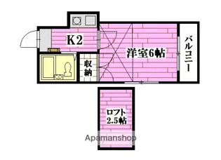 広島県広島市東区戸坂桜西町【アパート】の間取り