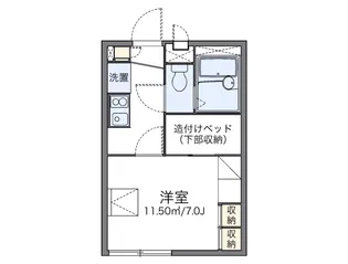 レオパレス温品【201号室】の間取り