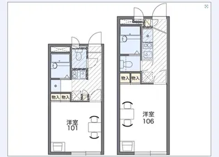 レオパレスASEBAⅡ【207号室】の間取り