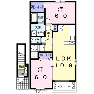 ブリーゼ一番館【2階】の間取り