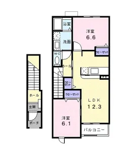プラシード五番館【2階】の間取り