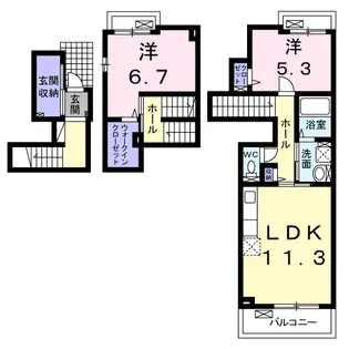 メゾン・ボヌール【2階】の間取り