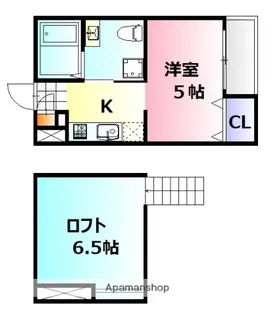 広島県広島市佐伯区五日市1丁目【アパート】の間取り