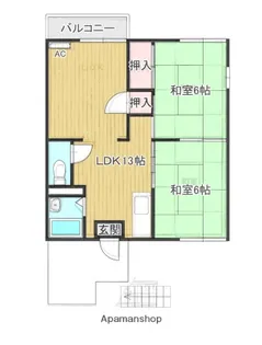 グラティアK【2階】の間取り