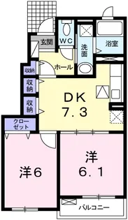 エテルノアロッジオ壱番館【1階】の間取り