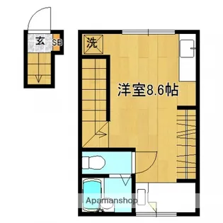 広島県広島市南区西本浦町【アパート】の間取り