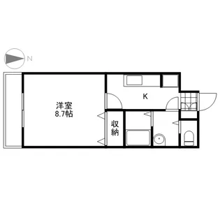 ジュネス祇園【1階】の間取り