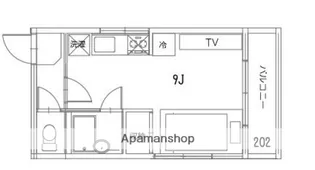 第2HMビルヂング【202号室】の間取り