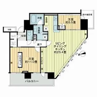 ザパークハウス広島タワー【20階】の間取り