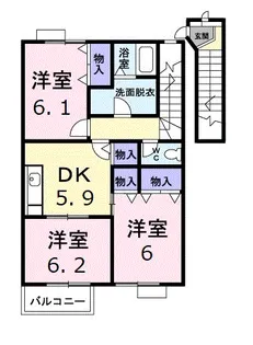 イーストヒルズ【2階】の間取り