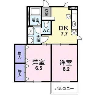 エトワールパルク ウエスト【1階】の間取り