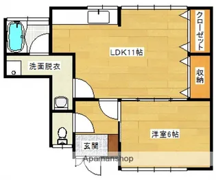 広島県安芸郡府中町宮の町5丁目【アパート】の間取り