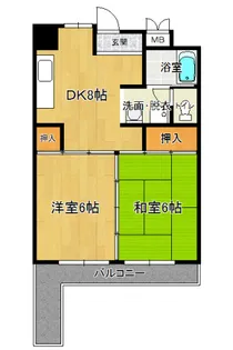 広島県広島市中区舟入町【マンション】の間取り