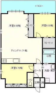 ノーブル千田公園【11階】の間取り