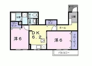 ソレイユ2番館【1階】の間取り