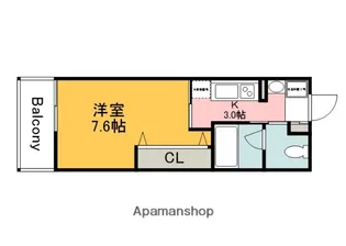 広島県広島市安佐南区山本1丁目【アパート】の間取り