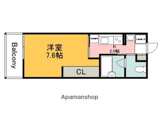 広島県広島市安佐南区山本1丁目【アパート】の間取り