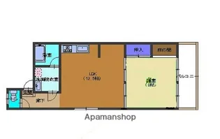 広島県広島市佐伯区五日市1丁目【マンション】の間取り