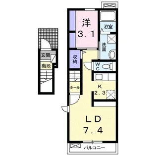 サンフラワーA棟【2階】の間取り