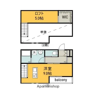 広島県広島市西区草津浜町【アパート】の間取り