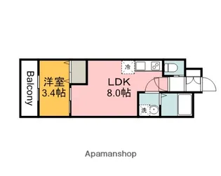 広島県広島市佐伯区五日市中央4丁目【アパート】の間取り