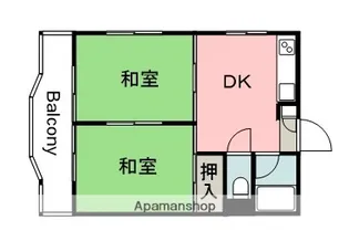 広島県広島市安佐北区口田4丁目【マンション】の間取り