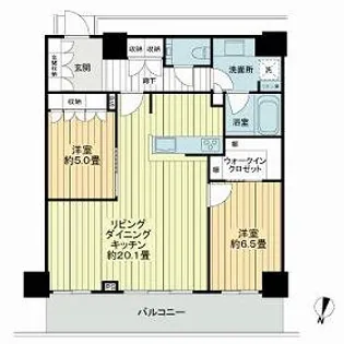 グランクロスタワー広島【44階】の間取り