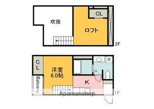 広島県広島市安佐南区上安2丁目【アパート】の間取り