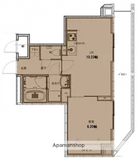 CREST CENTRAL BLDG.【13階】の間取り